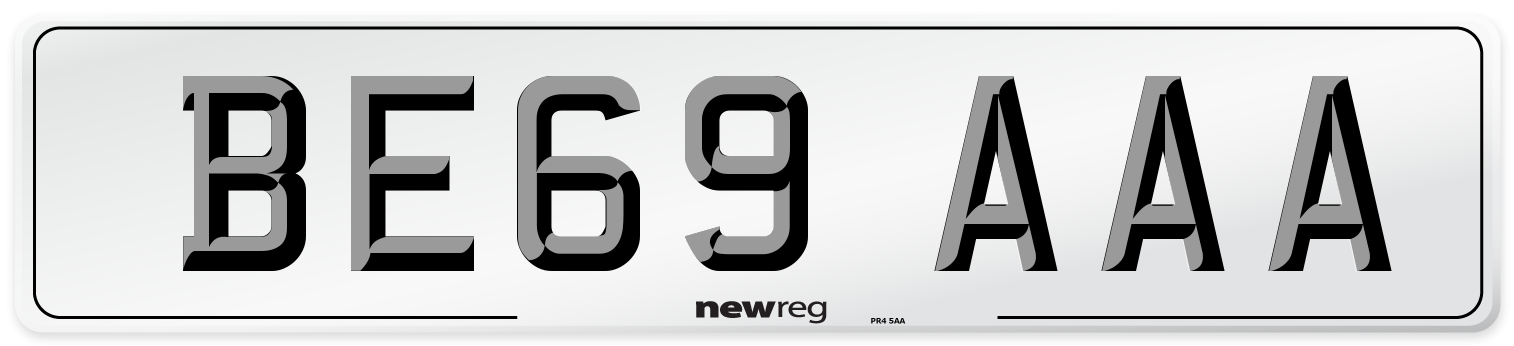 BE69 AAA Number Plate from New Reg